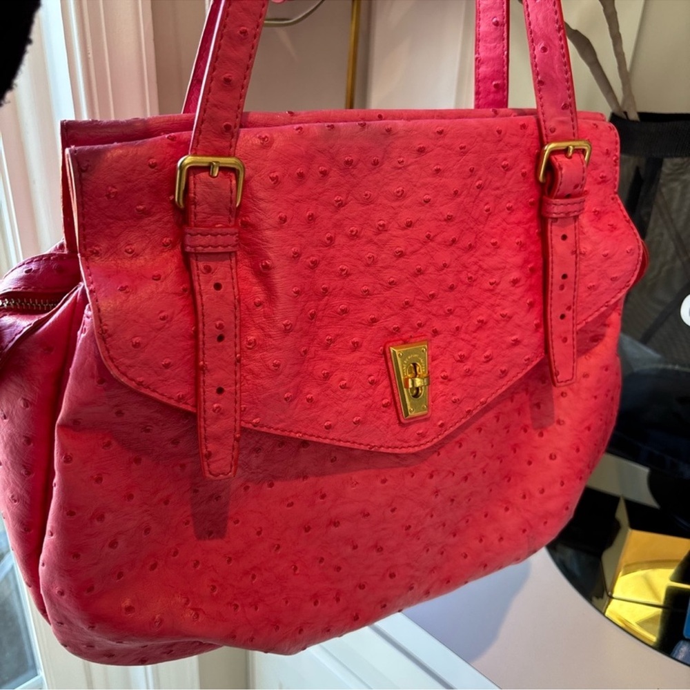 Marc Jacobs Pink Ostrich Leather Shoulder Bag - Picture 4 of 10